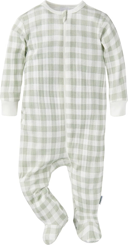 Gerber baby-girls Baby Unisex 2-pack 2-way Zip Textured Sleep 'N Play