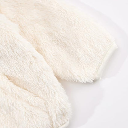 Baby Toddler Boys Girls Fleece Jacket with Hood Zip Up Cute Bear Coats for Infant Boys Girls Fuzzy Jacket with Ear 1-5T