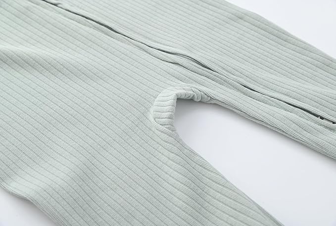ACESTAR Baby Footies Pajamas, 2-Way Zipper Baby Sleepers with Mitten Cuffs - Long Sleeve Baby Zip Up Onesie for 0-12 Months