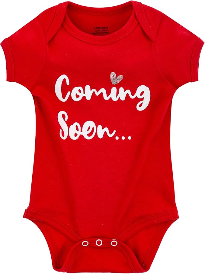 Cnins Newborn Baby Bodysuit - Pregnancy Announcement & Infant Loss Gift, Coming Soon & Rainbow Design Coming Home Outfit