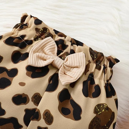 Newborn Baby Girl Clothes, Infant Girl Outfits Long Sleeve Ruffle Romper + Floral Pants + Headband Set