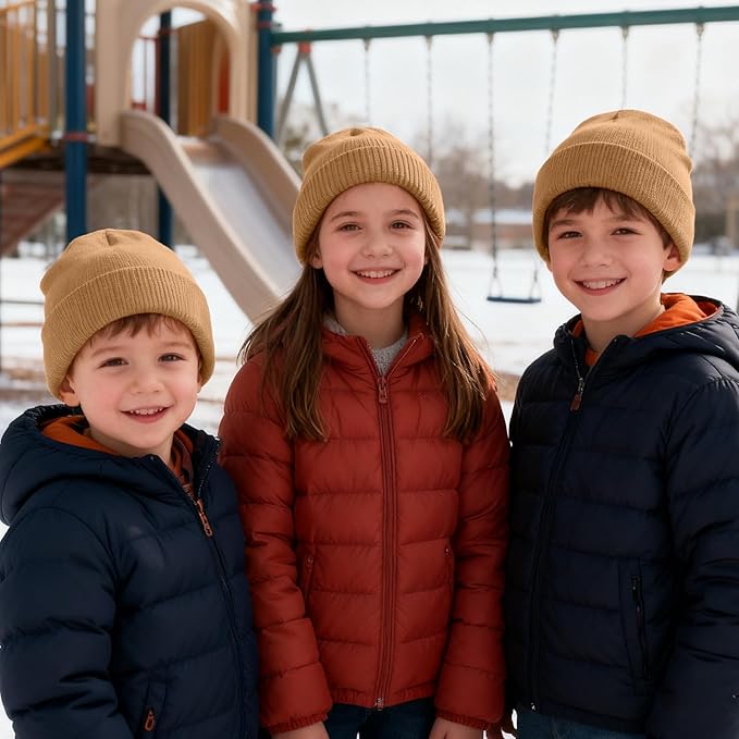 ZOORON Toddler Beanie Baby Kids Beanies Warm Winter Hat Knit Skull Cap for Boys & Girls Soft Children Infant Hat