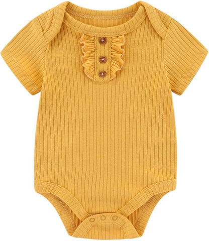 Baby Bodysuit Boy Girl Clothes Soft Newborn Infant Outfit Short Sleeve Romper