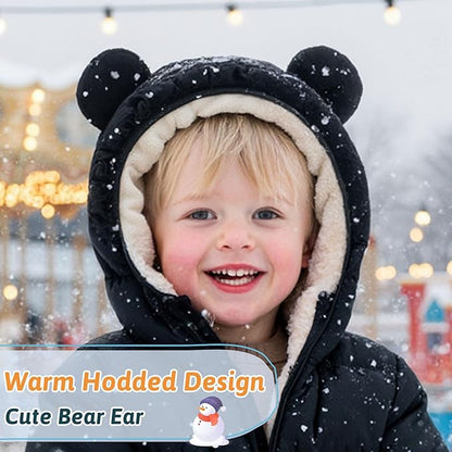 BFUSTYLE Baby Toddler Coat Boys Girls Bear Ear Hooded Puffer Jacket for kids 6M-5T