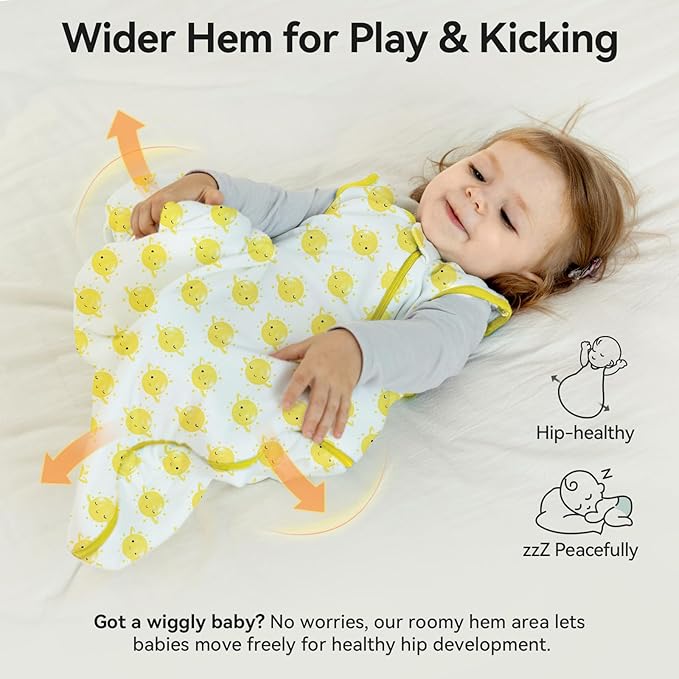 Rayon Made from Bamboo Sleep Sack 2t-3t Supersoft Toddler Sleep Sack 24-36 Months 1.0 Tog Baby Wearable Blanket with 2-Way Zipper Unisex Sleeping Bag for Babies