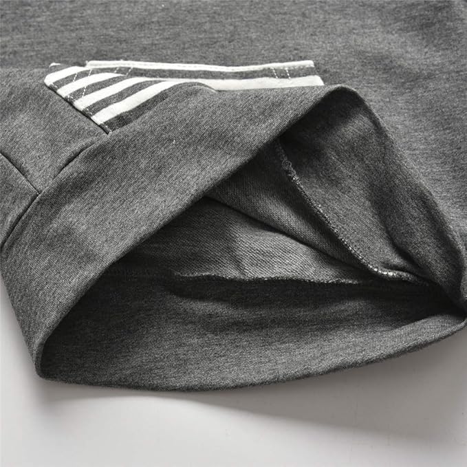 Toddler Infant Baby Boy Clothes Striped Long Sleeve Hoodie Tops Sweatsuit Pants Outfit Set