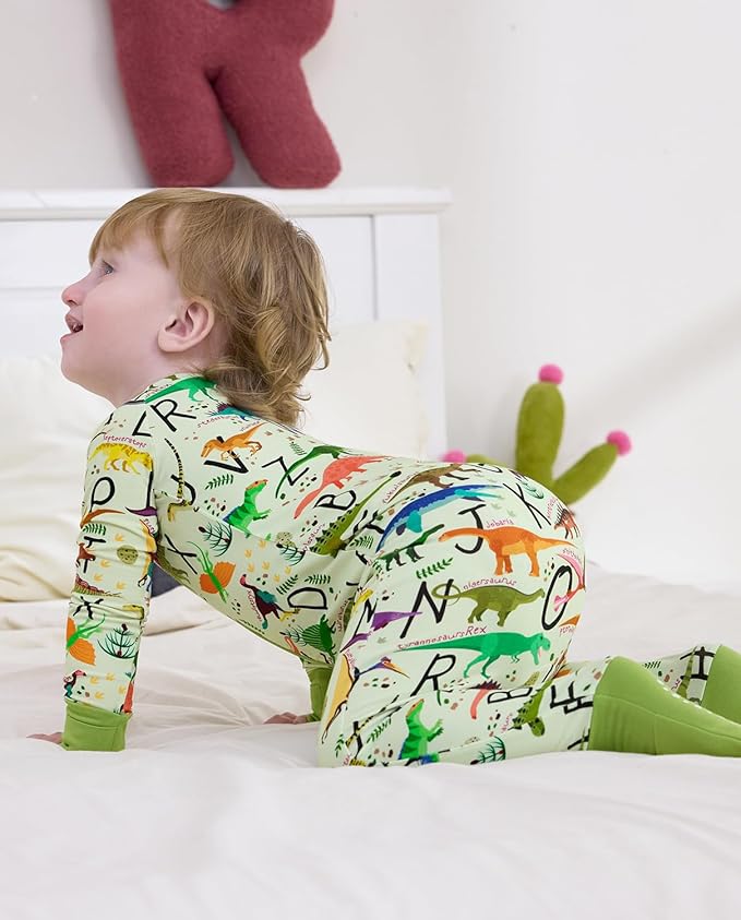 Bamboo Viscose Baby Convertible Footie Pajama, Zipper Pajamas for Baby Boys & Girls, Sleep & Play Footed Pjs