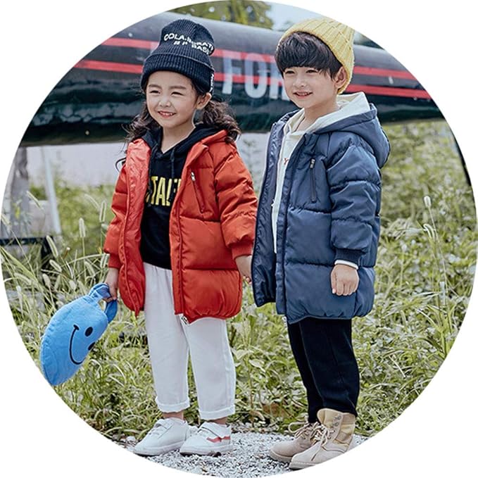 LANBAOSI Kids Winter Coats with Hooded Light Puffer Coat Warm Padded Jacket for Baby Boys Girls Toddler