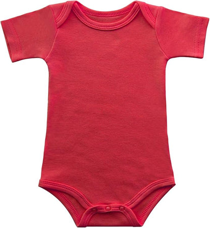 Baby Onsies 100% Cotton Short Sleeve Baby Bodysuits Solid Color Infant Bodysuits for Newborn Baby 3-Pack