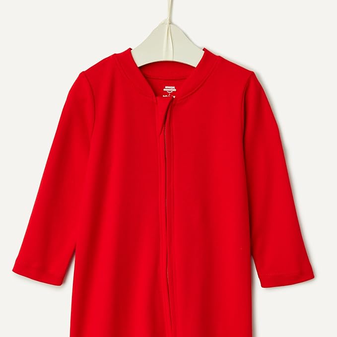 Amazon Essentials x Sofia Grainge Unisex Babies' Cotton Footed Sleep and Play Bodysuit, Pack of 2