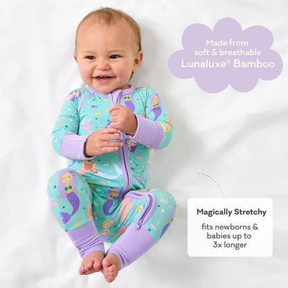 Little Sleepies Pajamas for Baby Boys & Girls, Viscose from Bamboo Baby Pajamas, Preemie & Newborn Sleepers, 2-Way Zipper PJs
