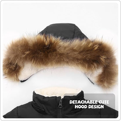 Baby Boy Winter Coat Toddler Girl Hooded Puffer Jacket Fur Collar Down Outerwear