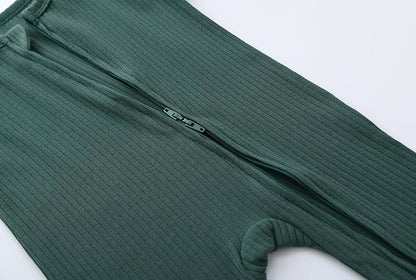 ACESTAR Baby Footies Pajamas, 2-Way Zipper Baby Sleepers with Mitten Cuffs - Long Sleeve Baby Zip Up Onesie for 0-12 Months