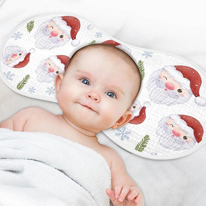 vvfelixl Baby Burp Cloths Joyful Winter Christmas Baby Newborn Cotton Burping Cloths Set Baby Washcloths 4 Pack