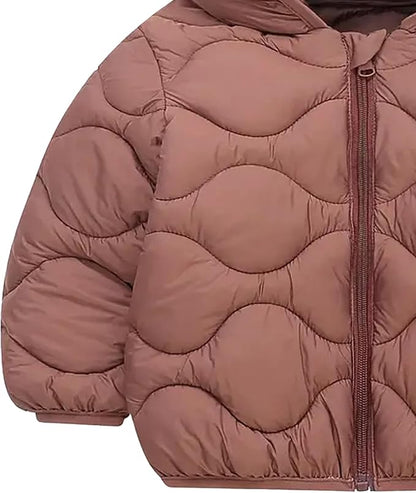 Toddler Winter Coats Puffer Padded Jacket Baby Boys Girls Bear Hoods Down Jacket Light Weight Infant Outerwear