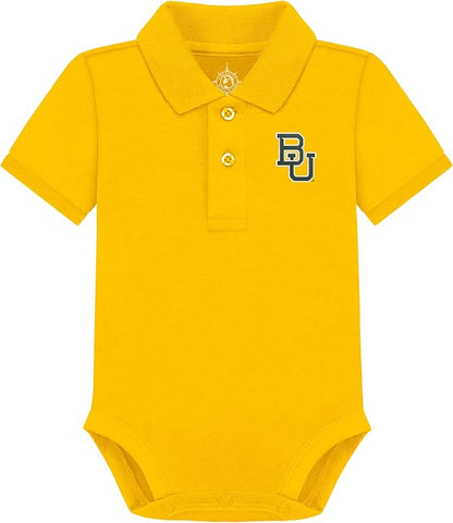 Creative Knitwear College Baby Polo Bodysuit Solid - Team Logo, Multiple Colors, for Boys & Girls (0-12 Months)