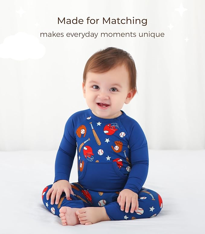 Baby Boys Girls Romper-Viscose Made from Bamboo, Long Sleeve Jumpsuits Soft Footless Rompers, Unisex