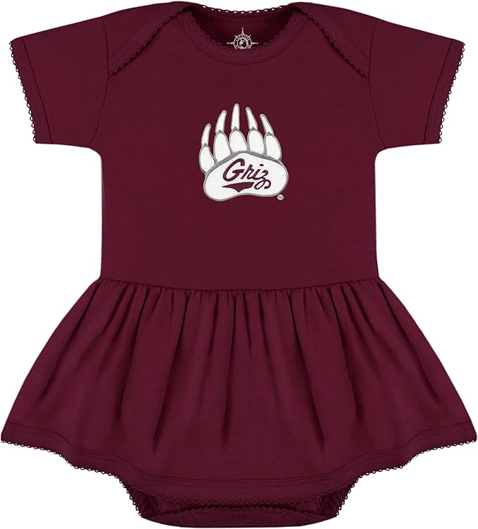 Creative Knitwear College Baby Picot Bodysuit Dress - Team Logo, Multiple Colors, for Baby Girls (0-24 Months)