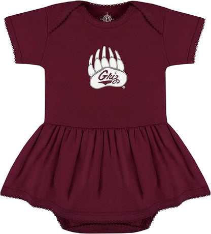 Creative Knitwear College Baby Picot Bodysuit Dress - Team Logo, Multiple Colors, for Baby Girls (0-24 Months)