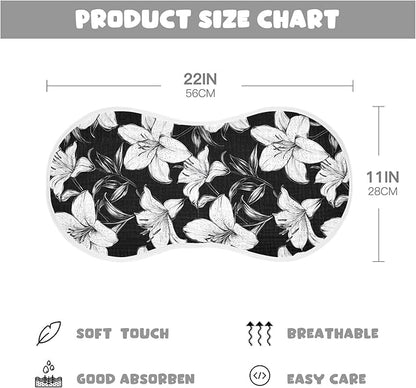 vvfelixl Baby Burp Cloths Black White Lily Baby Newborn Cotton Burping Cloths Set Babys Washcloths 4 Pack