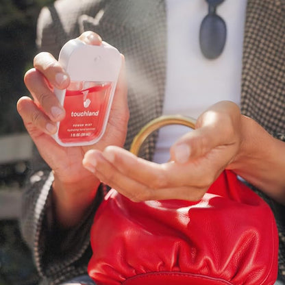 Touchland Hydrating Hand Sanitizer Spray, TROPICAL Trio Set (Mango Passion, Beach Coco, Watermelon), 1 FL. OZ. Travel Size Power Mist Sprays (Set of 3)