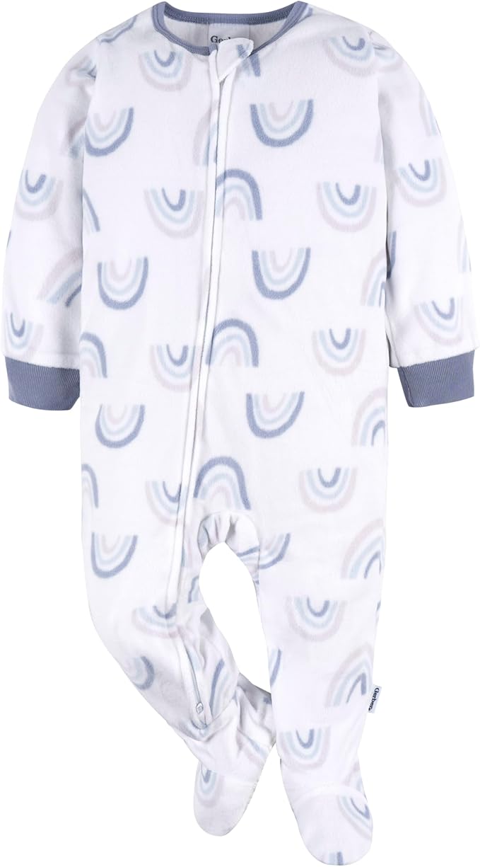 Gerber baby-girls Fleece Footed Pajamas 3-pack