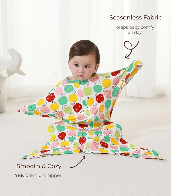 Baby Sleeper Gown Viscose from Bamboo Newborn Nightgowns Unisex Long Sleeve Sleep Sack