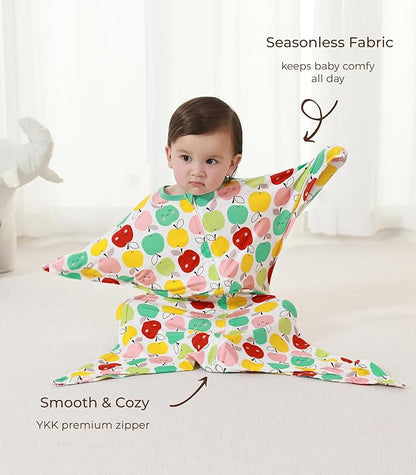 Baby Sleeper Gown Viscose from Bamboo Newborn Nightgowns Unisex Long Sleeve Sleep Sack