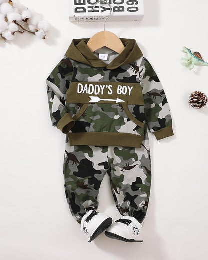 Toddler Baby Boy Clothes Infant Newborn Boy Outfit Long Sleeve Hoodie Sweatshirt Pants Fall Winter Clothes Set