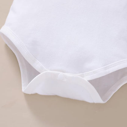 YOUNGER TREE Infant Toddler Baby Girls Romper Lace Flutter Sleeve Bodysuit Cotton Summer Outfits