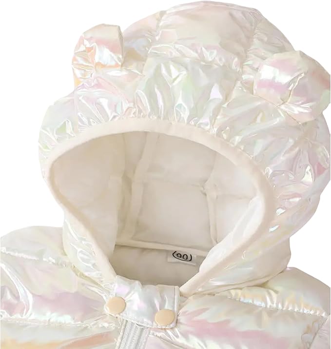 Toddler Winter Coats Puffer Padded Jacket Baby Boys Girls Bear Hoods Down Jacket Light Weight Infant Outerwear