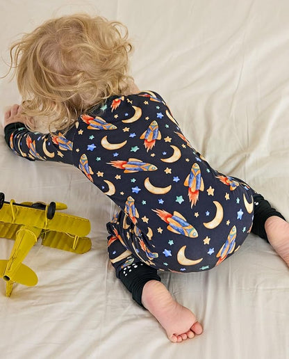 Bamboo Viscose Baby Convertible Footie Pajama, Zipper Pajamas for Baby Boys & Girls, Sleep & Play Footed Pjs