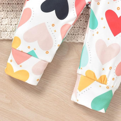 Aalizzwell Preemie Newborn Infant Baby Girls Clothes Ribbed Romper Bodysuit Pants Set Fall Winter Outfits