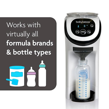 Baby Brezza Formula Pro Mini Baby Formula Mixer Machine Fits Small Spaces and is Portable for Travel– Bottle Makers Makes The Perfect Bottle for Your Infant On The Go, White
