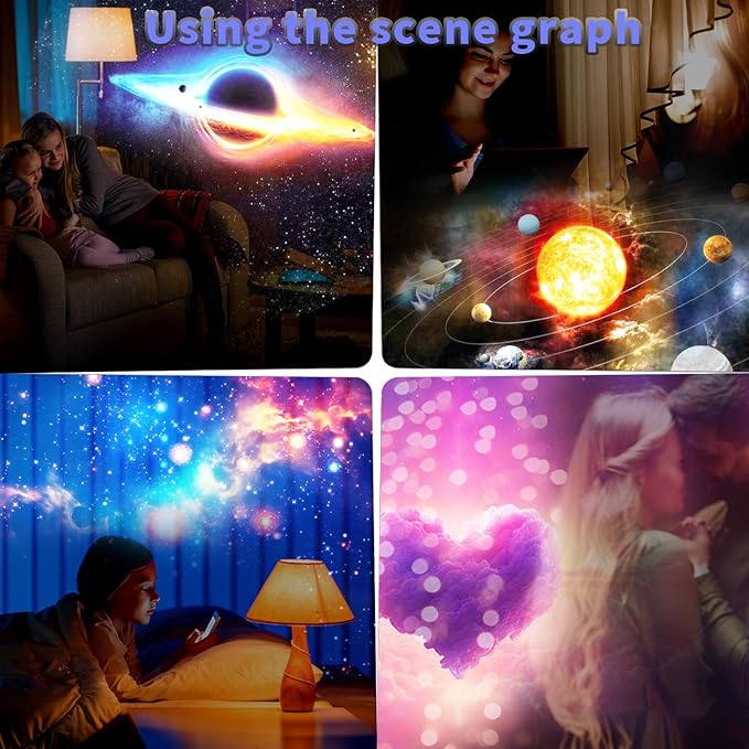 Galaxy Star Light Projector for Bedroom, XFWOJOO Upgrade 13 in 1 Planetarium Projector Ceiling Night Light Milky Way Lighting with Timer, LED Space Galaxy Lamp Room Decor for Adults Kids Gifts