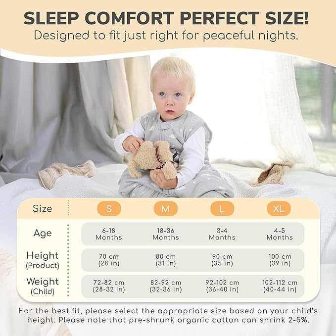 Mama Cheetah Toddler Sleep Sack with Feet in 1.0 Tog Organic Cotton for Boys and Girls, Baby Sleep Bag with Legs and 2-Way Zipper, Early Walker Medium