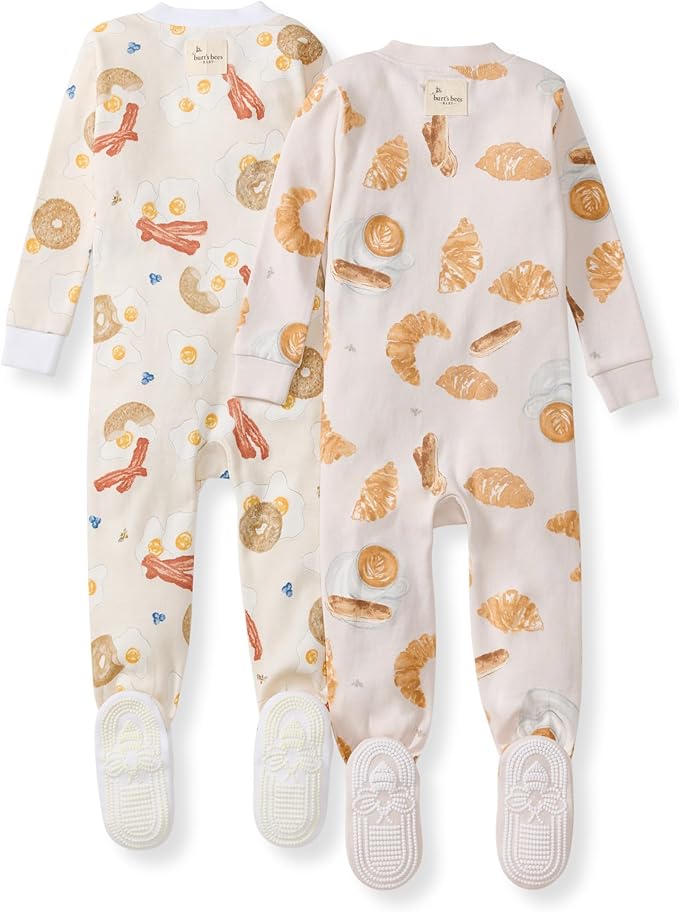 Burt's Bees Baby baby-boys Sleeper Pjs, 100% Organic Cotton, One-piece Footie, Zip Up Jumpsuit, Snug Fit Pajamas