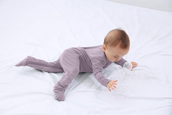 GUISBY 4-Pack Baby Boys Girls Zip-Front Sleeper Pajamas, Footed Sleep 'n Play