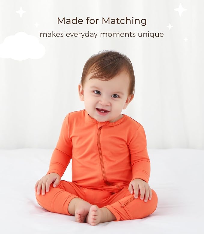 Baby Boys Girls Romper-Viscose Made from Bamboo, Long Sleeve Jumpsuits Soft Footless Rompers, Unisex