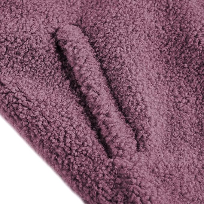 rrhss Baby Girls Faux Fur Teddy Long Coat Toddler Kids Winter Fleece Jacket Warm Outwear Clothes