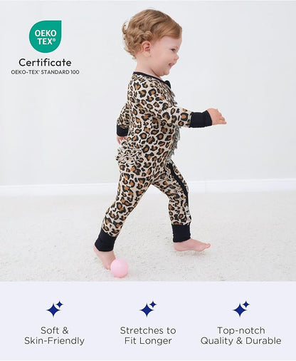 Bamboo Viscose Baby Girl Footless Pajamas Ruffled Baby Sleepers with 2 Way Zipper