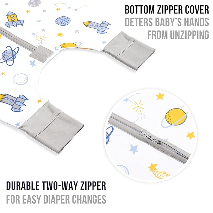 Mama Cheetah Toddler Sleep Sack with Feet 4T-5T, 1.0 TOG Organic Cotton Baby Wearable Blankets with Legs, Baby Sleeping Bag for Walkers, Early Walker X-Large