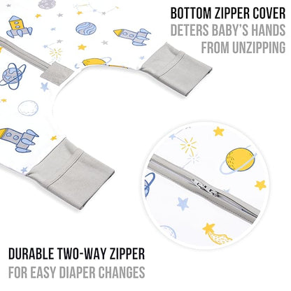 Mama Cheetah Toddler Sleep Sack with Feet 2T, 1.0 TOG Organic Cotton Baby Wearable Blankets with Legs, Baby Sleeping Bag for Walkers, Early Walker Medium