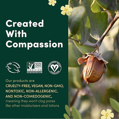 HobaCare Jojoba Baby Oil with Pump Dispenser – 100% Pure Natural Unrefined Unscented Cold-Pressed Jojoba Oil for Baby Hair, Infant Skin, Cradle Care & Body Moisture (4.22 fl oz)