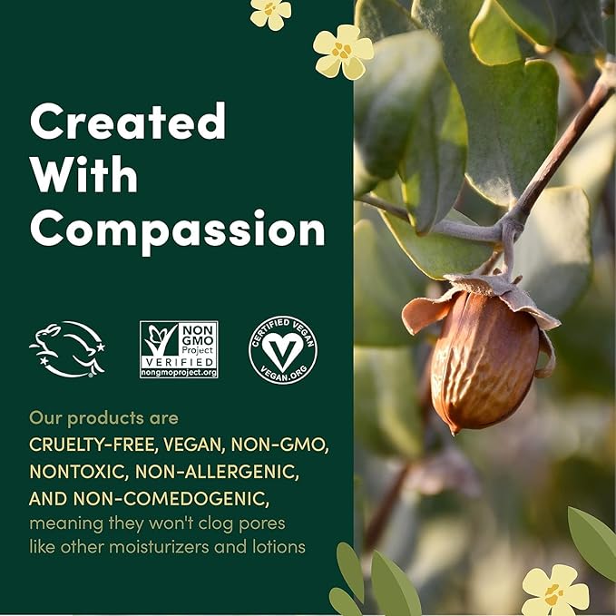 HobaCare Jojoba Baby Oil with Pump Dispenser – 100% Pure Natural Unrefined Unscented Hexane Free Cold Pressed Jojoba Oil for Baby Hair, Infant Skin, Scalp Moisturizing, Body Care Shower Gift (8.45 oz)