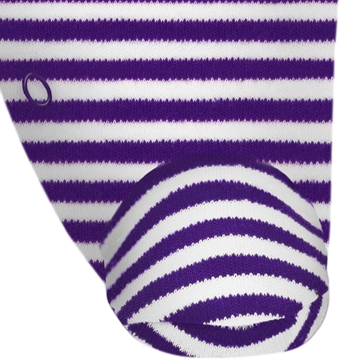 Creative Knitwear College Baby Striped Footed Romper - Team Logo, Multiple Colors, for Boys & Girls (0-9 Months)