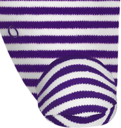 Creative Knitwear College Baby Striped Footed Romper - Team Logo, Multiple Colors, for Boys & Girls (0-9 Months)