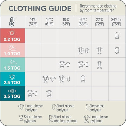 Love to Dream Sleep Suit, Long Sleeve Quilted Cotton 2.5 TOG, Baby Wearable Blanket with Legs