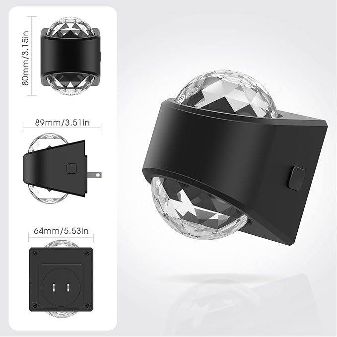 Night Lights Plug into Wall, Star Projector for Bedroom, Night Light Projector for Kids, 9-Color RGB Galaxy Nightlight with Dusk to Dawn Sensor for Bathroom, Home Gaming Room Decor, Christmas Gifts