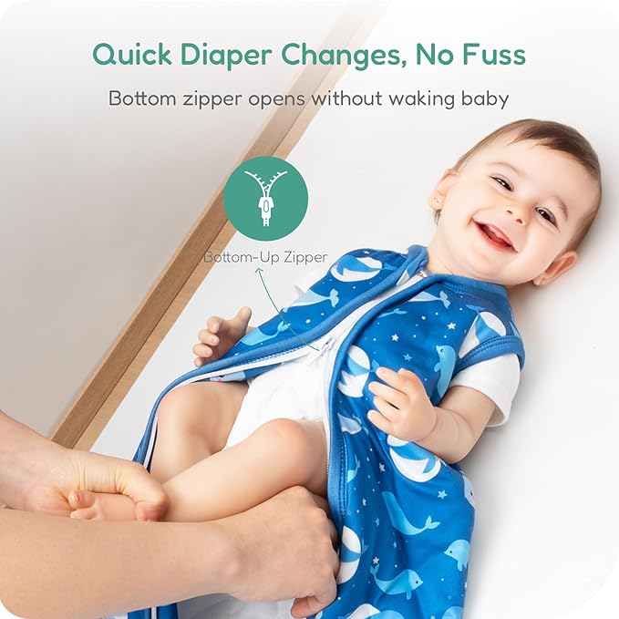 Baby Sleep Sack, 1.0 TOG Cozy Wearable Blanket, Soft Sleeping Bag with Zipper, Toddler Sleep Sack 0-3-6-12-24-3T